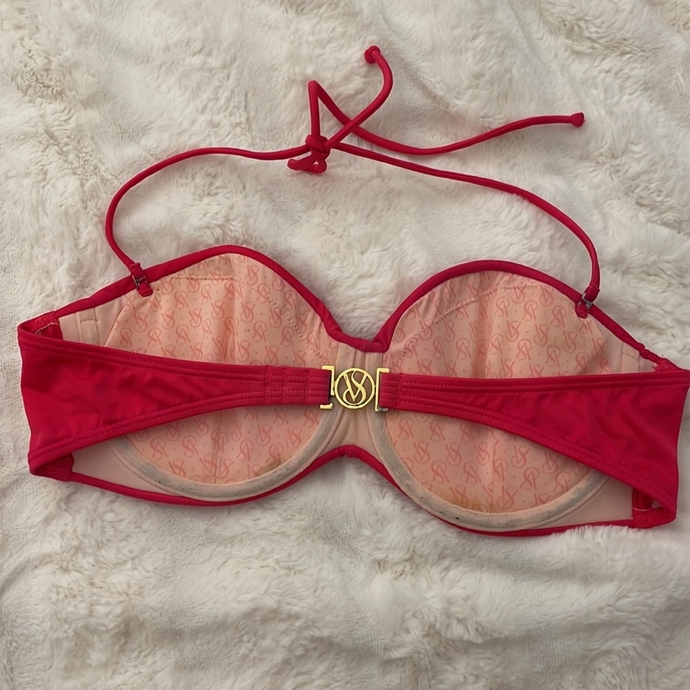 VICTORIA’S SECRET PINKI/RED Bikini Top - Picture 3 of 5